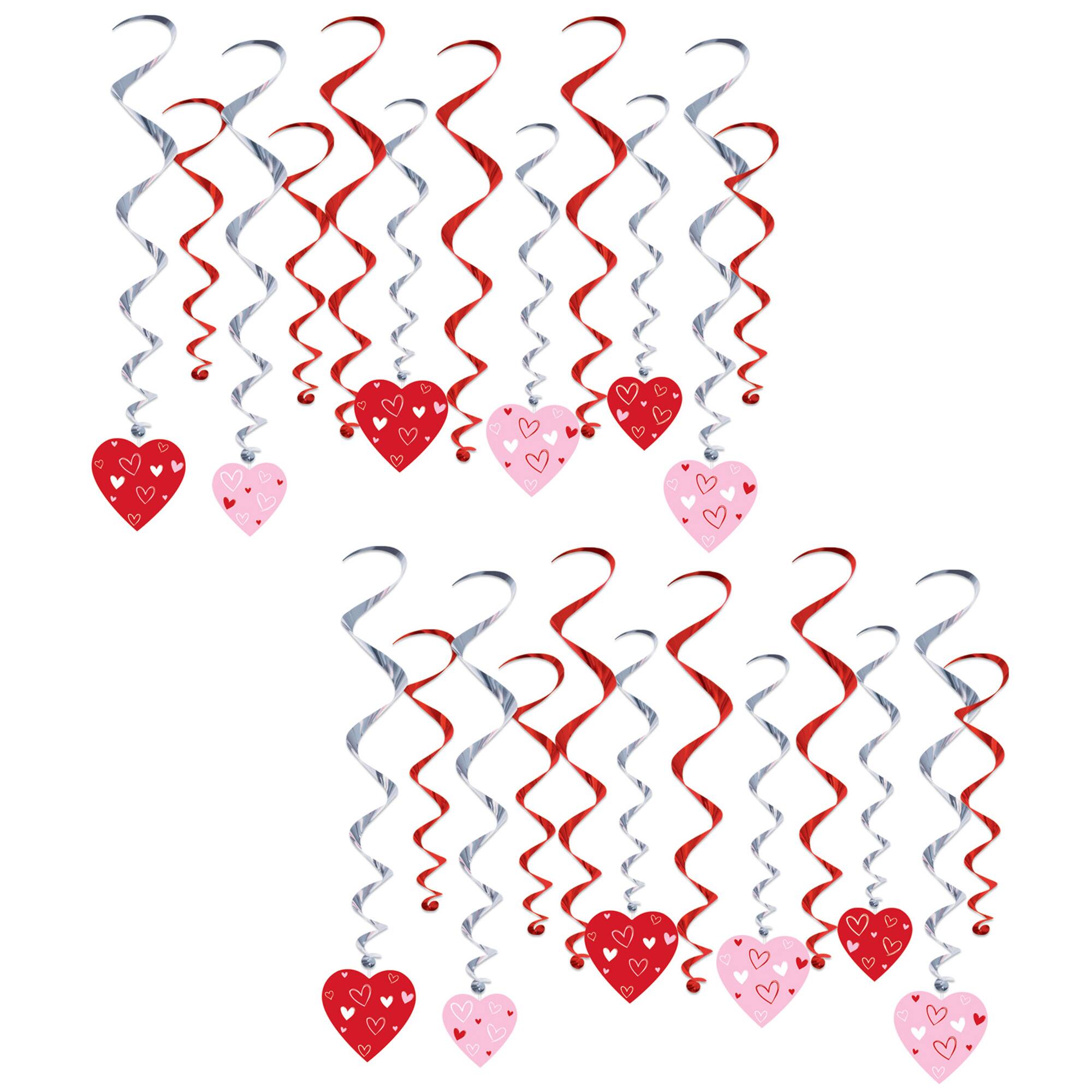 Beistle Valentine's Day Heart Whirls, 24ct.